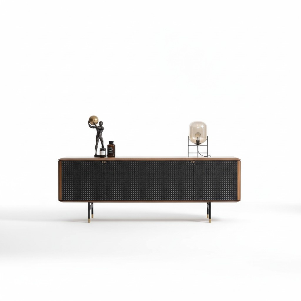 Living Room Sideboard Brown Luxury Style Modern Wood Sideboard Loft 228cm