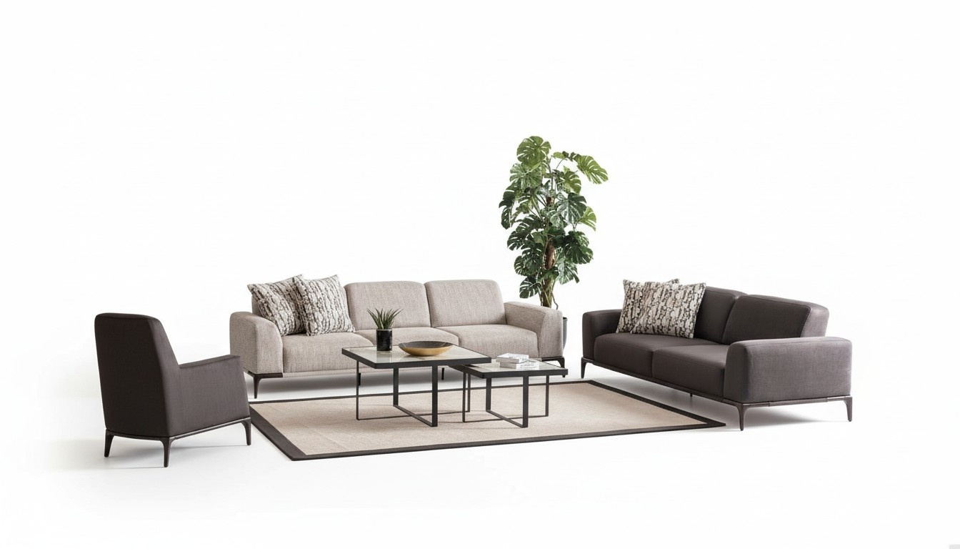 Living Room Sofa Set 4 3 1 Seater Set Fabric Sofa Armchair Luxury