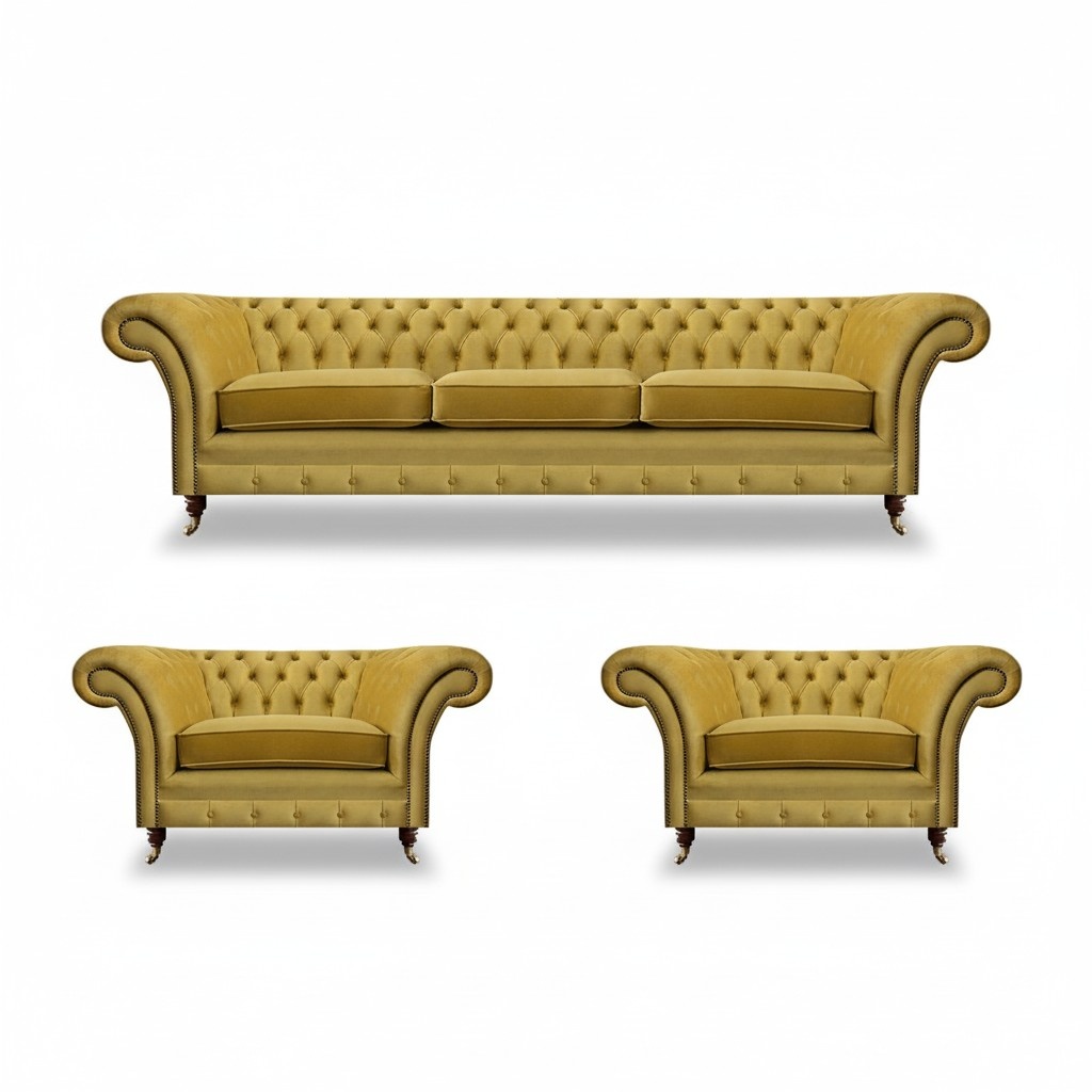 Living room sofa set upholstered furniture set 3pcs furnishing sofas couches