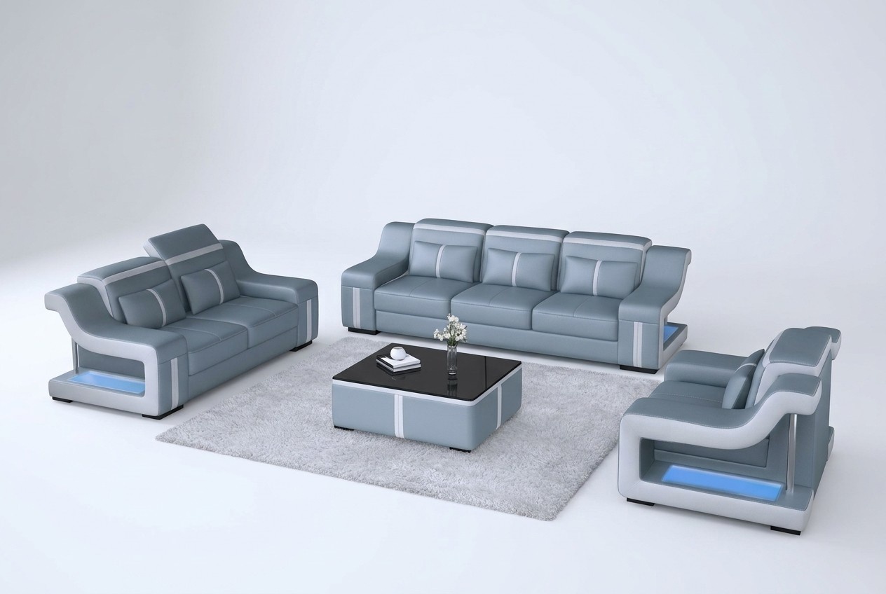 Living room upholstery set leather sofa couch sofa seating upholstery sets 3+2+1