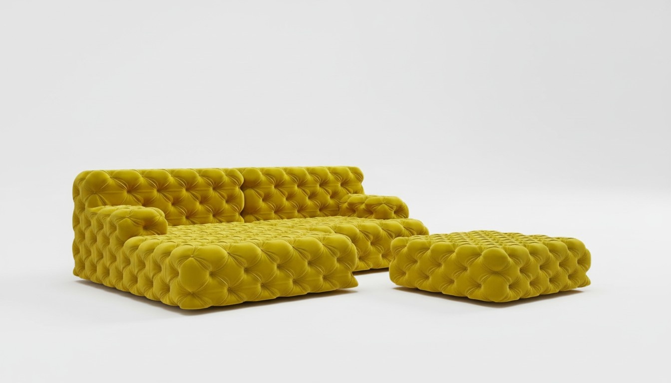 Living area L-shape corner sofa couch design upholstery set sofa Chesterfield