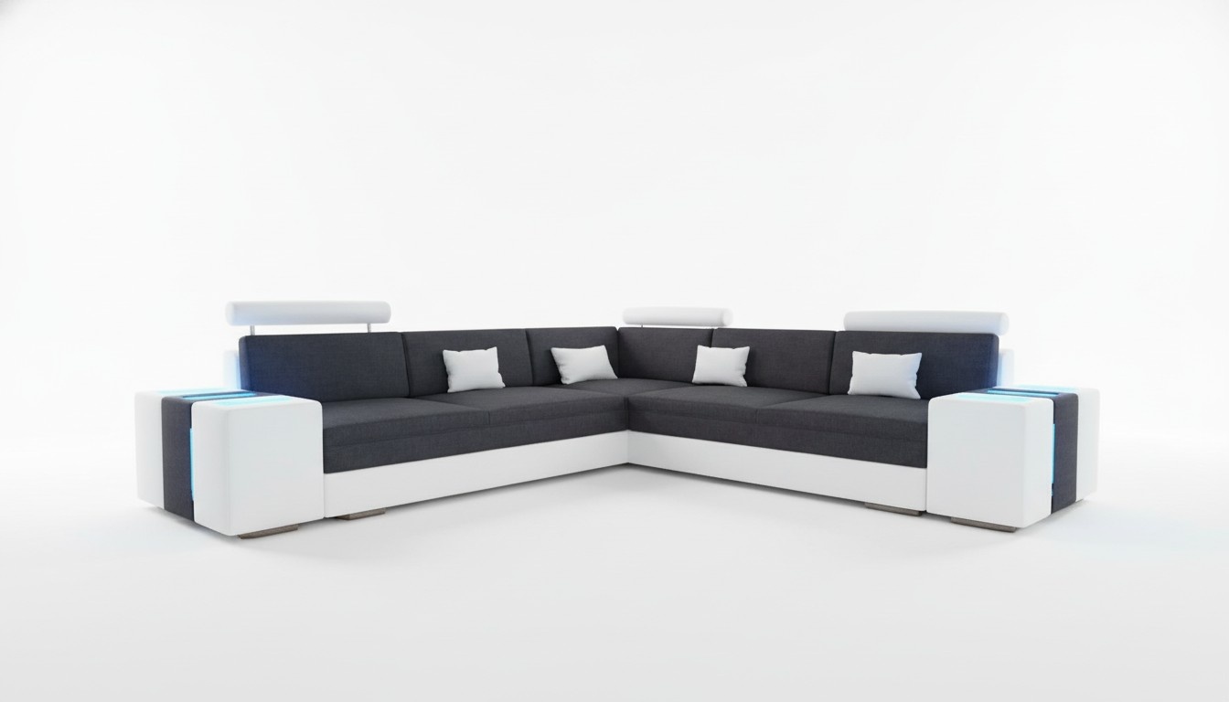 Corner Upholstered Fabric Textile Leather Sofa Set Couches Sofas Sofa Couch