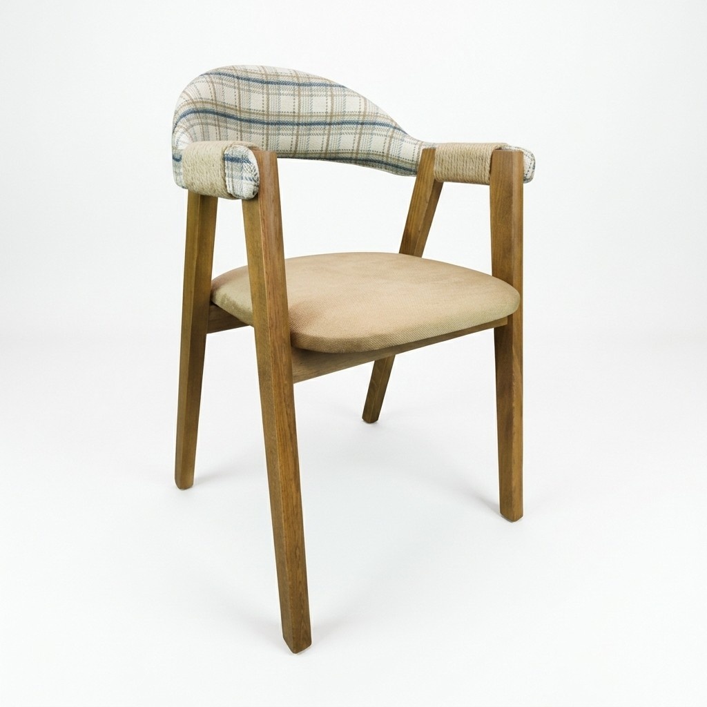 Living room chair Kitchen chair Checked armchair Upholstered With armrests