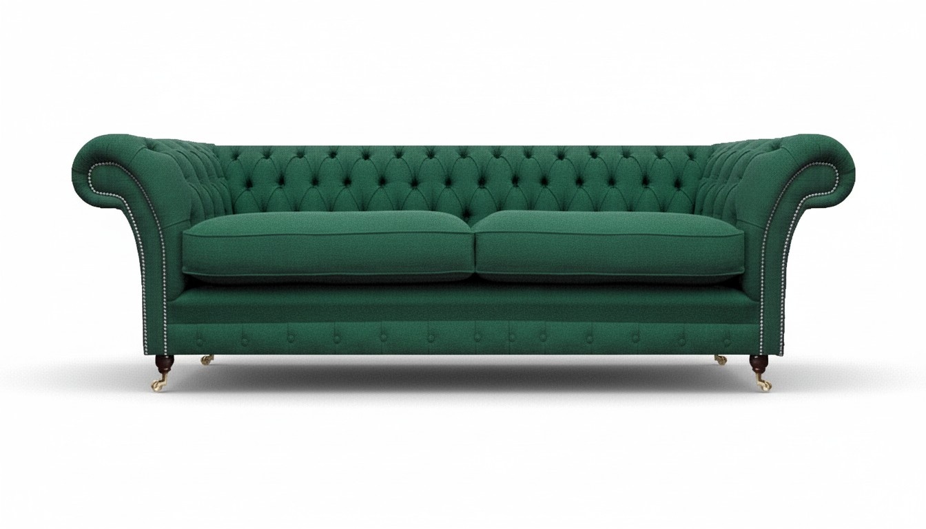 Living room Chesterfield sofa two-seater couch upholstered furniture décor