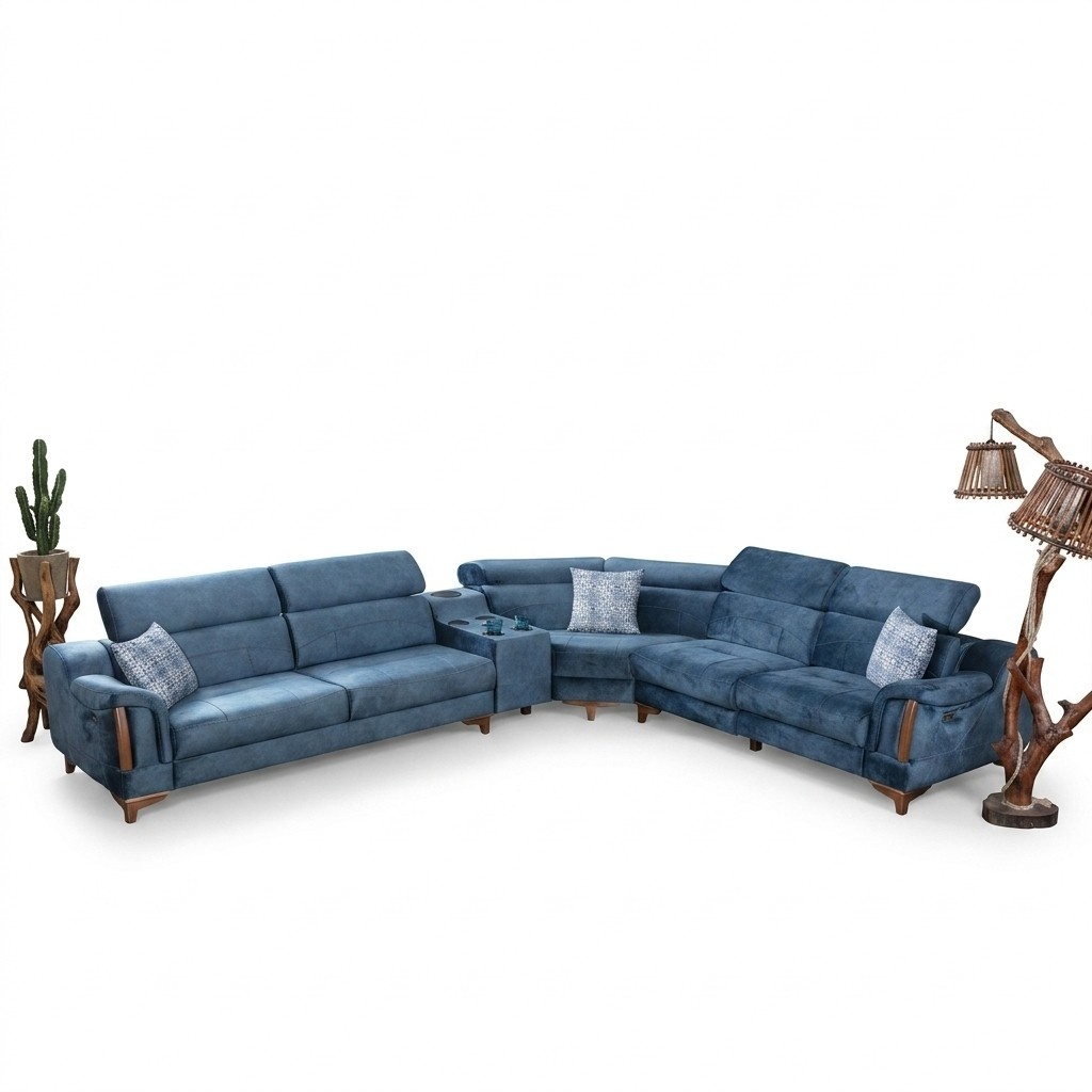 Living Room Corner Sofa L-Shaped Sofa Couch Modern Design Furniture Textile