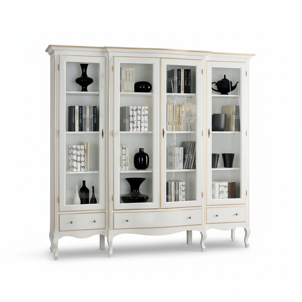 Living Room Cabinet Cabinet Bookshelf Sideboard Classic Furniture Shelves Wood
