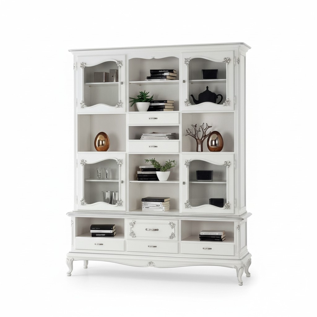 Living Room Cabinet Cabinet Bookshelf Sideboard Classic Furniture Shelves Wood