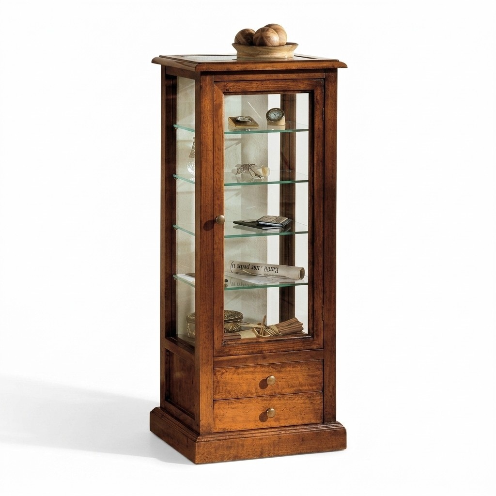 Living room furniture sideboard Solid wood display cabinets Glass cabinet Real wood display cabinet