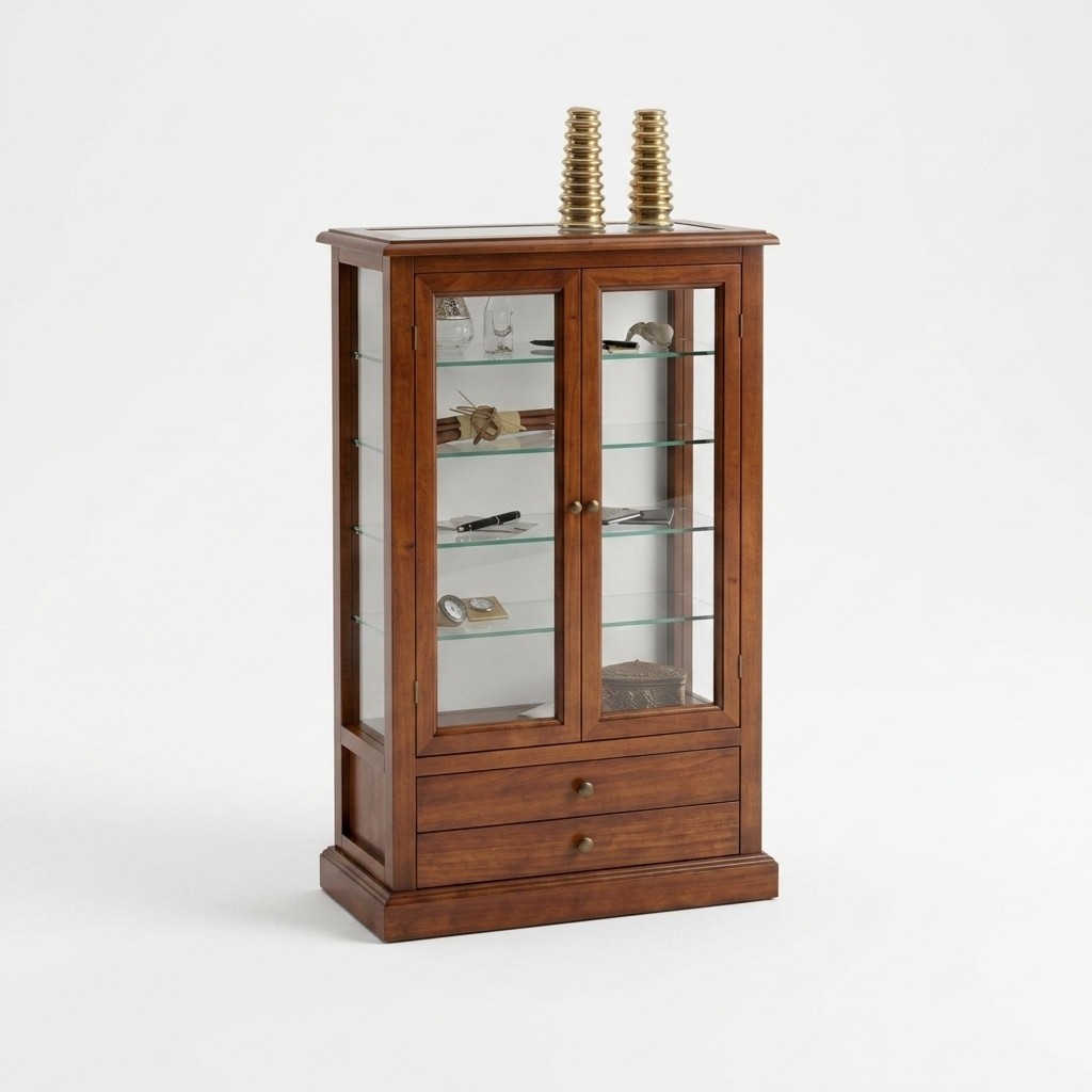 Living room furniture Solid wood display cabinets Glass cabinet Real wood sideboard Display cabinet