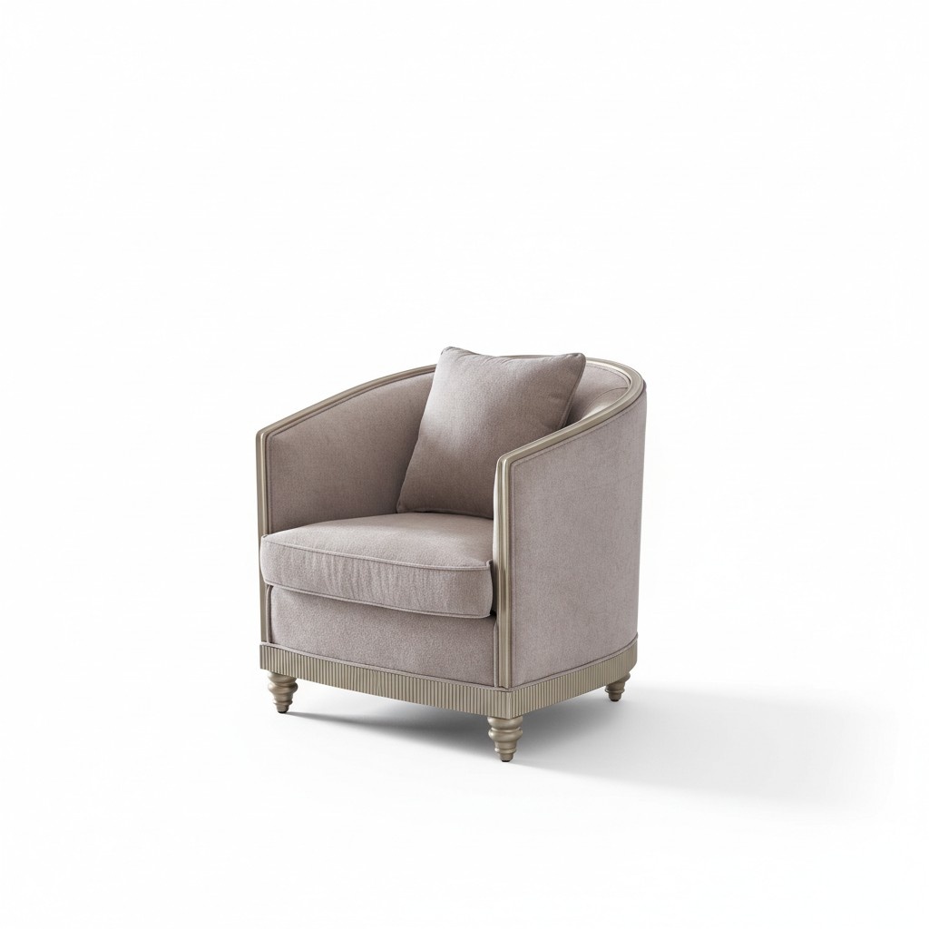 Living Room Luxury Armchair Hotel Cushion Modern Single Seater Designer Grey Relax New