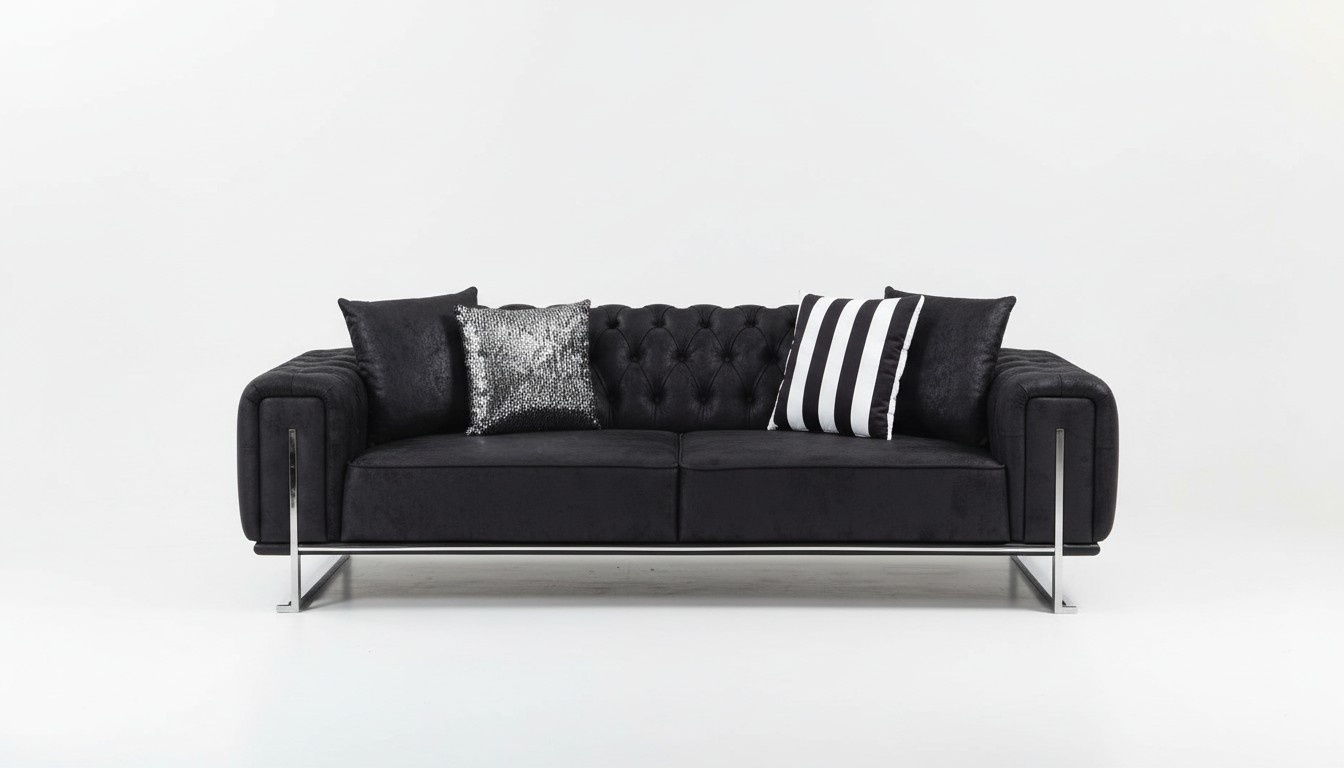 Living room set 2x three seater sofa chesterfield couch design armchair luxury furniture