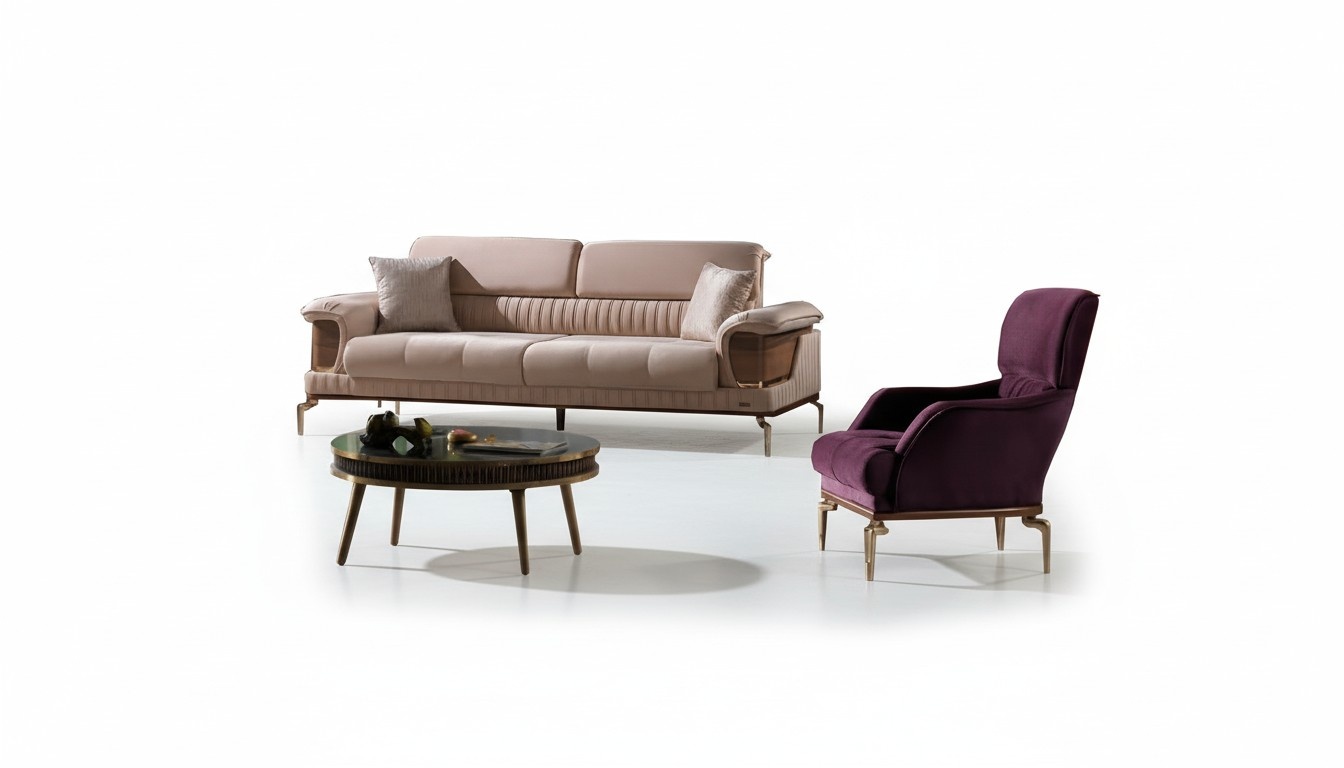 Living Room Set Sofa 3+1 Seater Modern Furniture Couch Luxury Design 2-piece