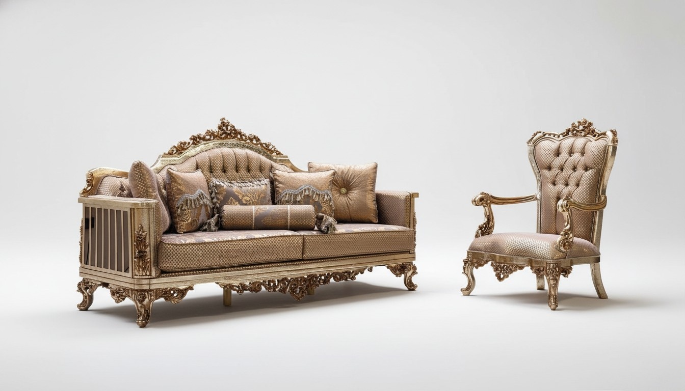 Living Room Set Sofa Set 3+1 Seater Sofa Couch Classic Couches
