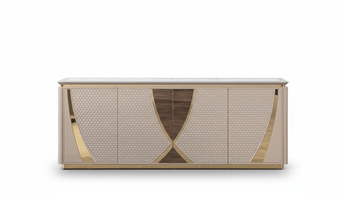 Living room sideboard cupboard cabinets drawers wooden chests of drawers on Stock