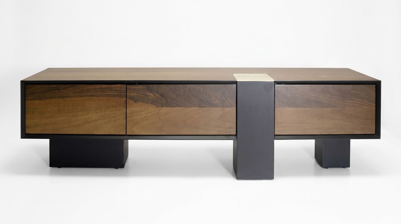 Living room sideboard luxurious TV cabinet wood lowboard furniture new