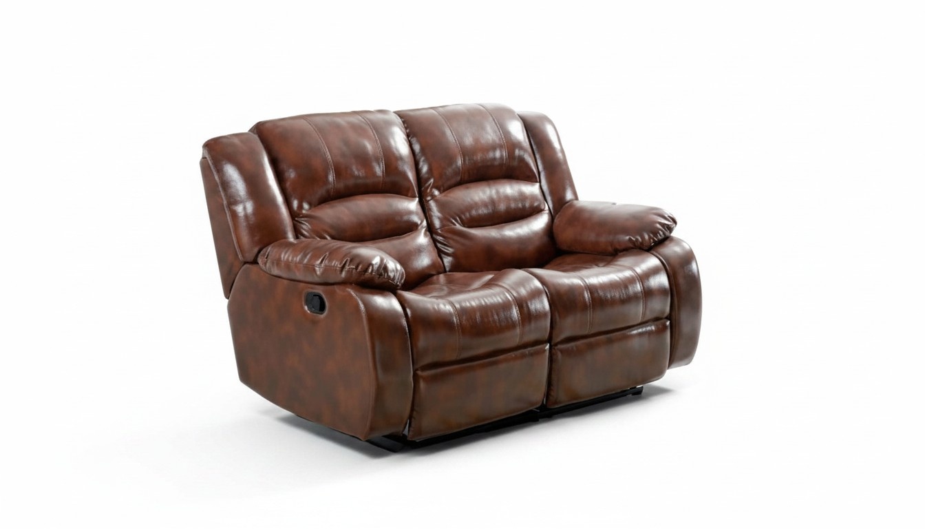 Living room sofa 2 seater modern couch upholstered seater sofa brown wood