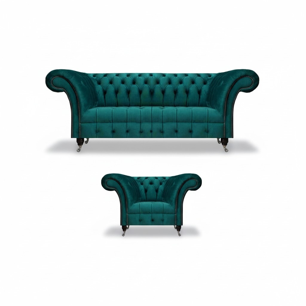 Living room sofa couch three-seater modern sofa set armchair Chesterfield