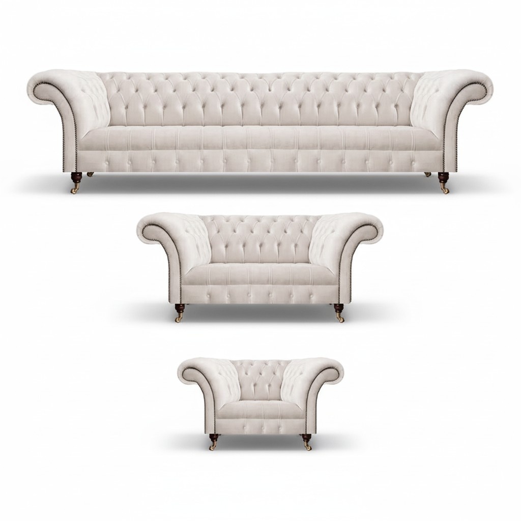Living room sofa set 3-piece upholstered furniture luxury couch sofas luxury textile furniture