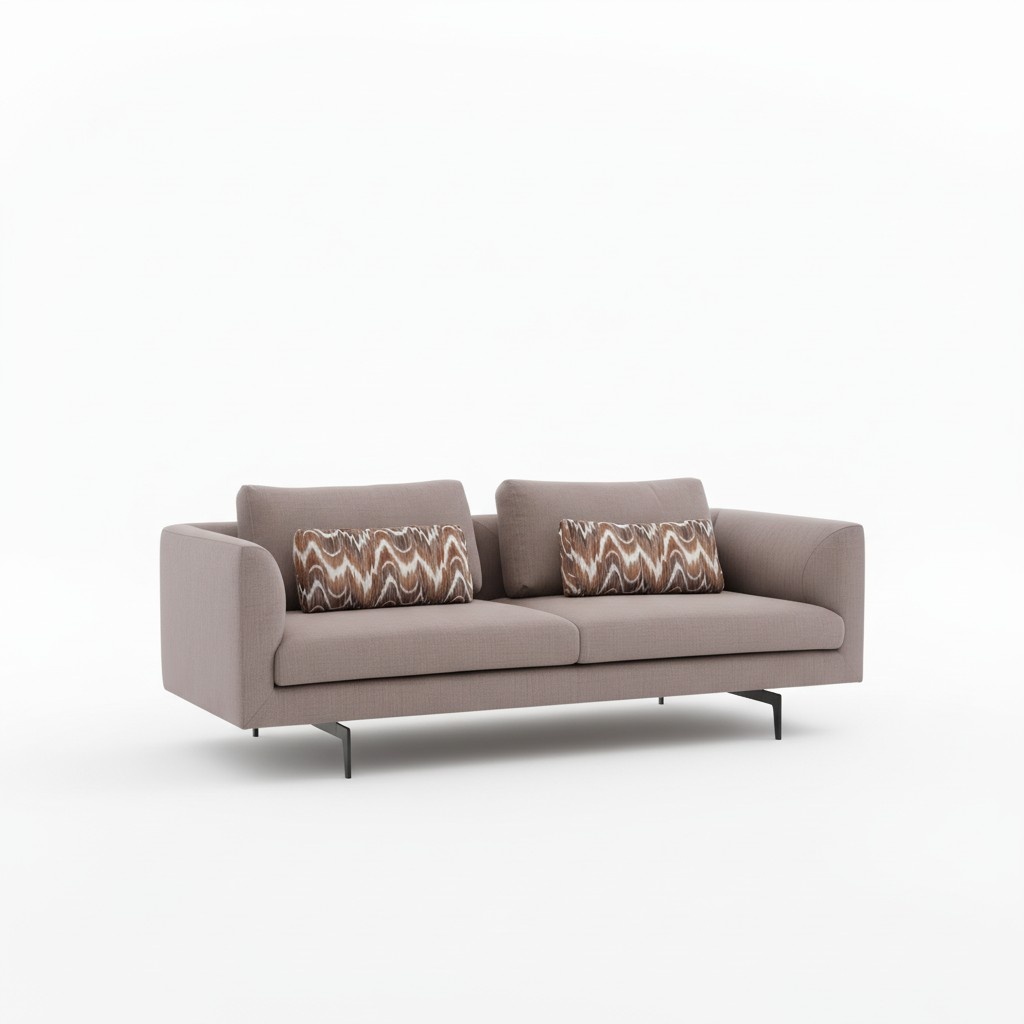 Living Room Sofa Upholstery 3 Seater Couches Set Textile Grey