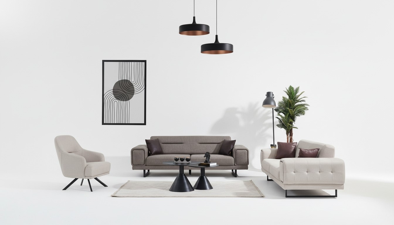 Living Room Sofas Complete Luxury 2x Three-Seater Sofa Modern Armchair Furniture