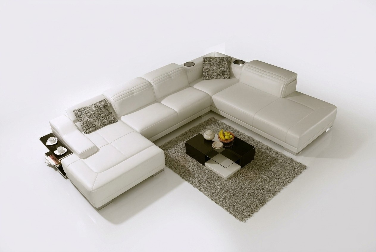 Corner sofa set, designer leather sofa, big sofa with USB.