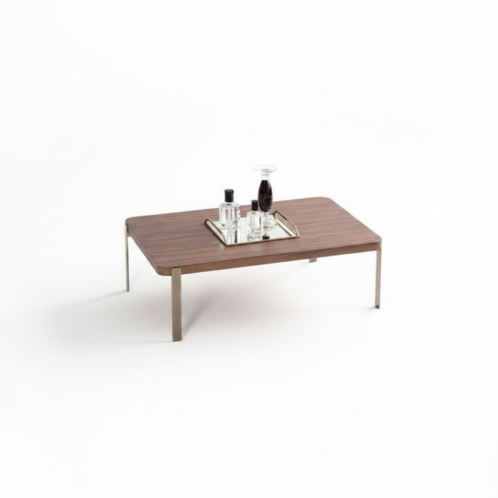 Living room table side table coffee table stainless steel wood gold