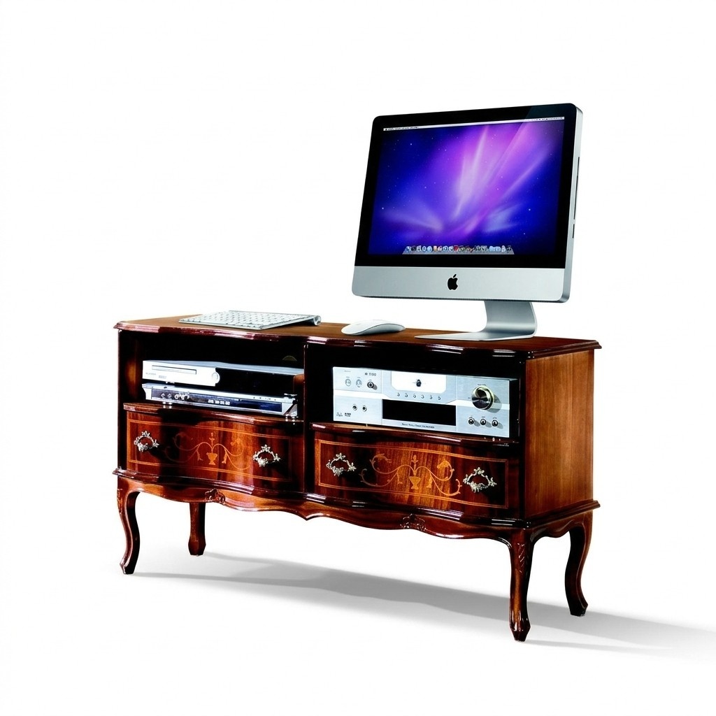 Living room wood furniture sideboard tv lowboard rtv cabinet baroque New