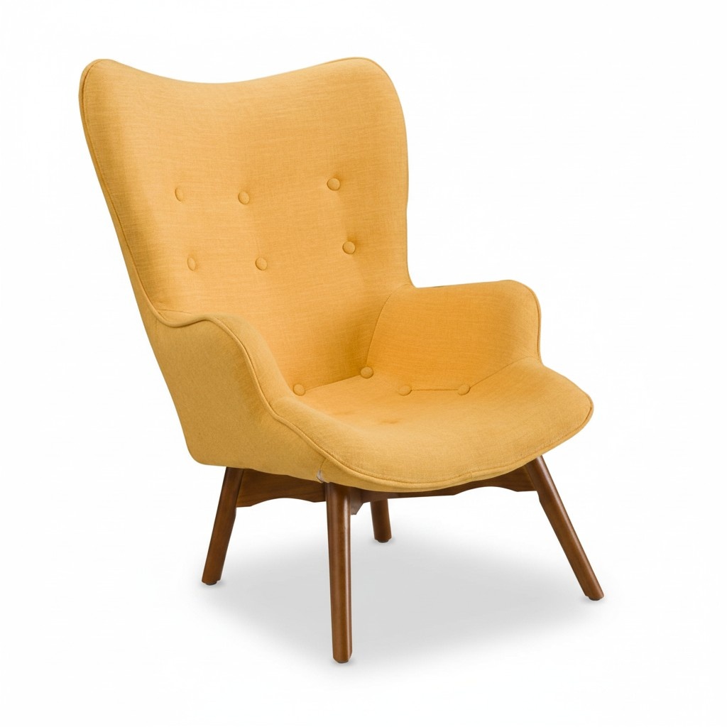 Lounge Armchair Textile Lounge Design Armchair Comfort Armchair Orange Recliner