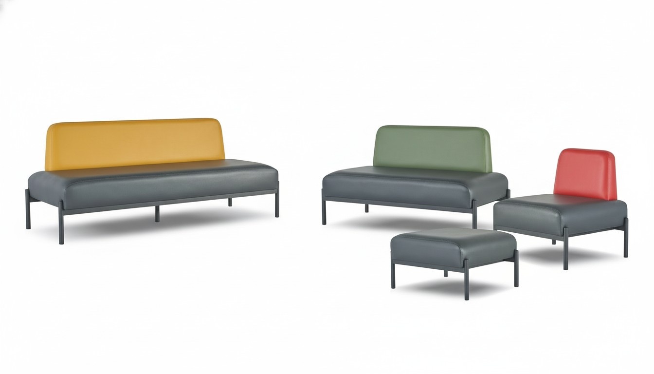 Lounge waiting bench reception sofa couch seating bench patient reception area practice