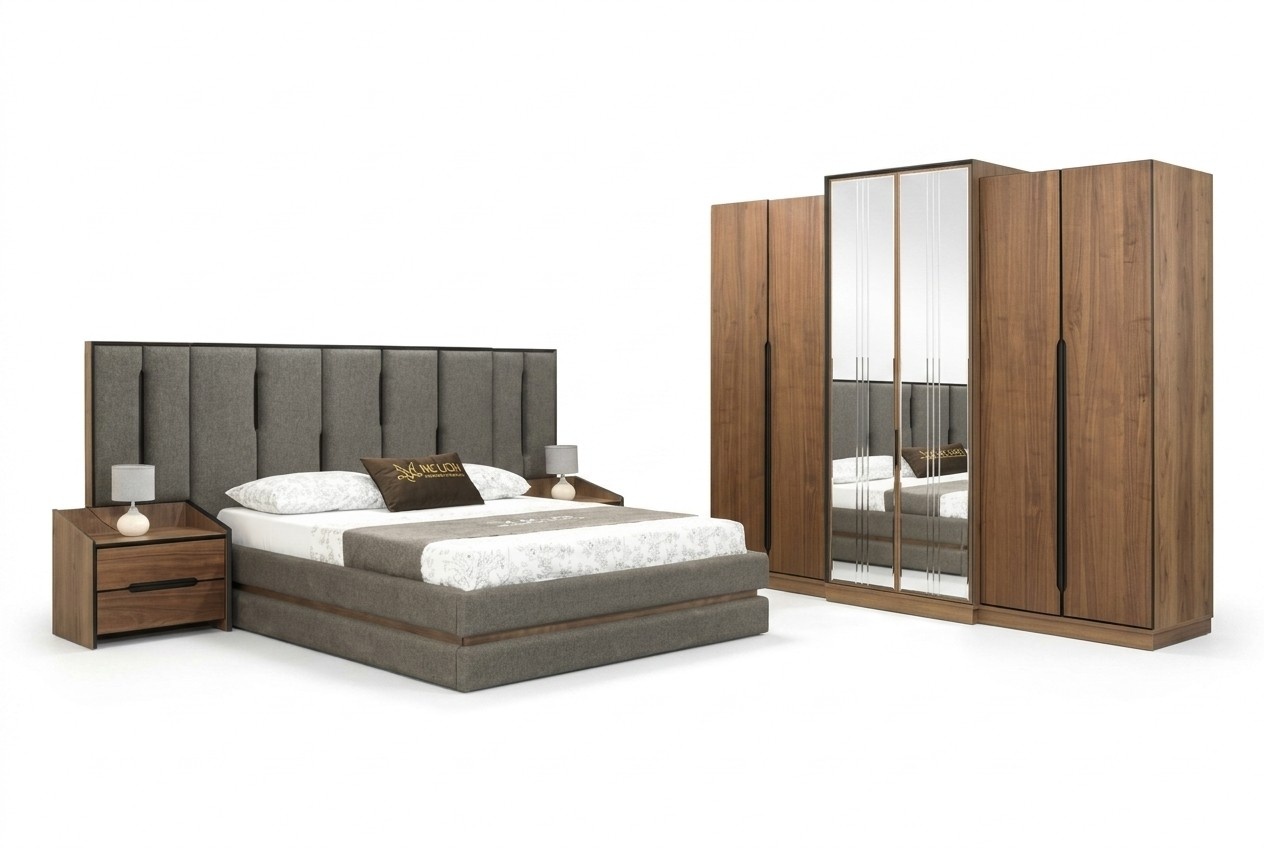 luxurious bedroom set modern furniture 4pcs elegant house wardrobe