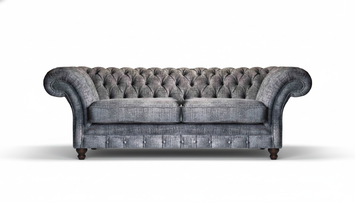 Luxurious Chesterfield Two Seater Designer Sofas Living Room Noble Couch