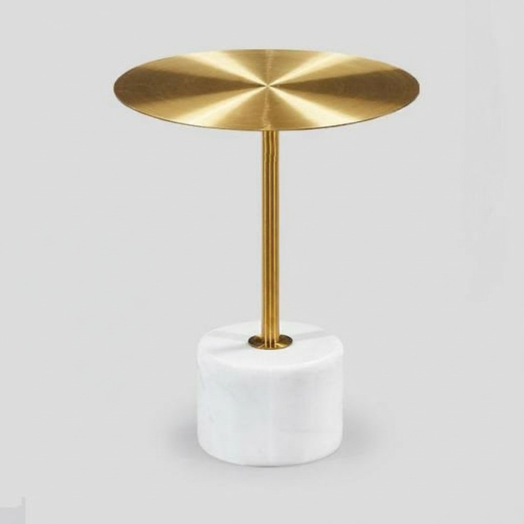 luxury coffee table tables round modern metal gold stylish side table
