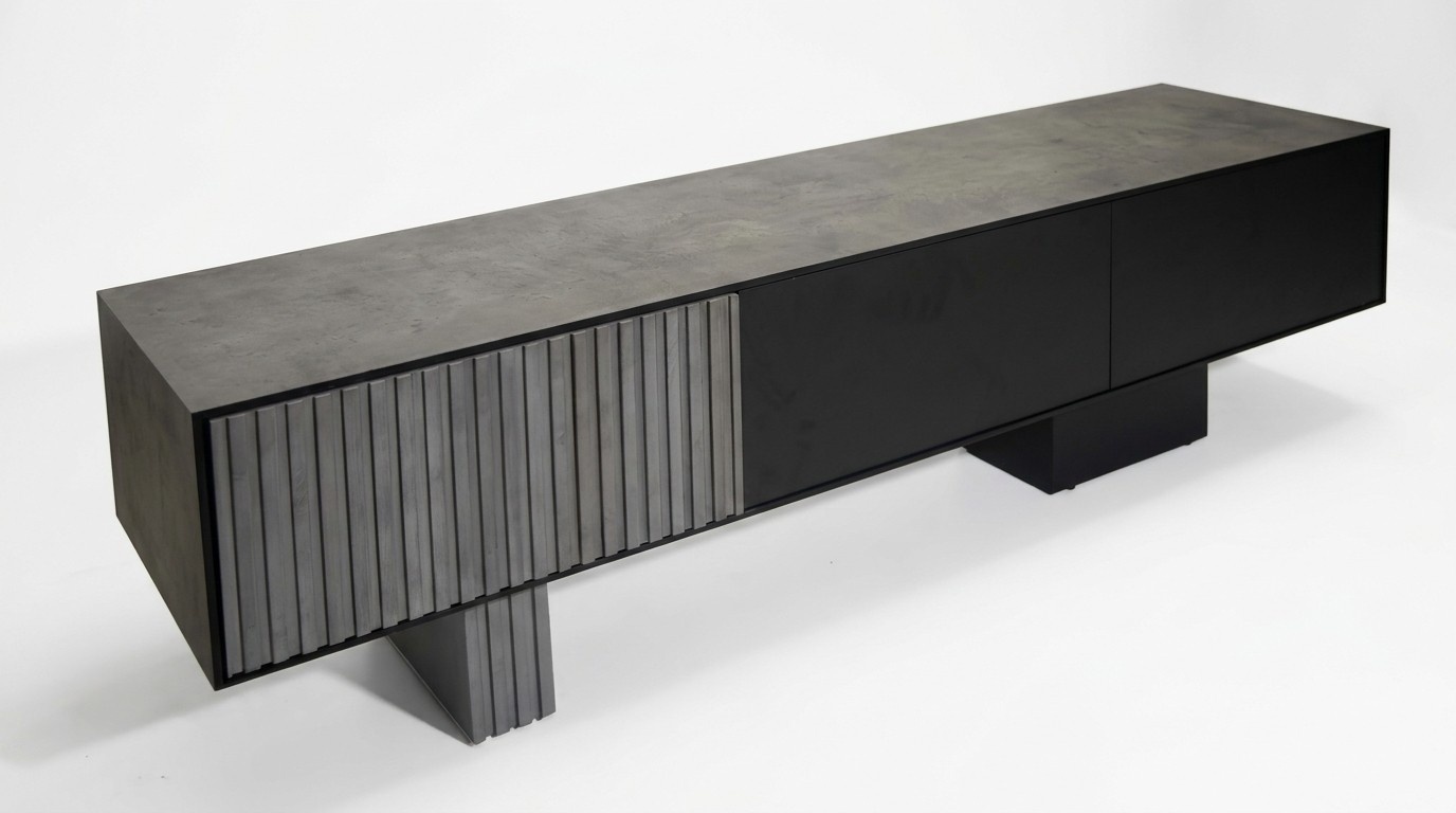 Luxurious living room sideboard TV cabinet made of wood elegant lowboard furniture