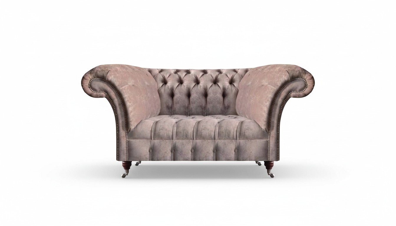 Luxury Sofas Gray Textile Living Room Two-Seater Sofa Couch Furniture