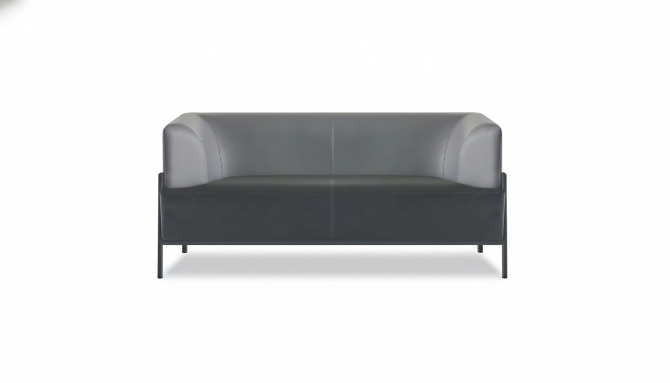 Luxurious two-seater designer office leather 2-seater seating furniture