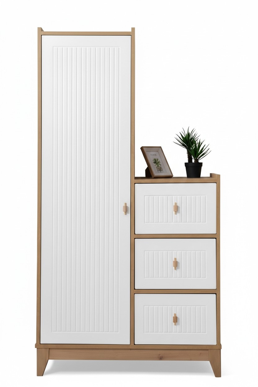 Luxurious wardrobe white wooden wardrobe design children\'s room novelty