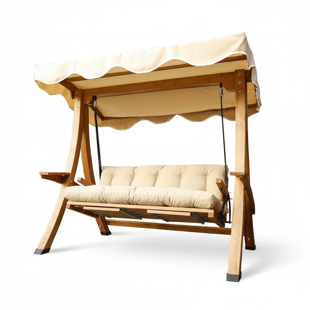 Luxurious wooden garden rocking chair Elegant wooden rocking garden swing new