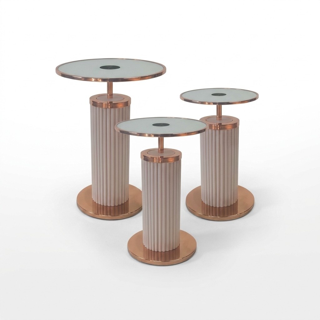 Luxury 3x side tables designer living room tables set coffee tables style table