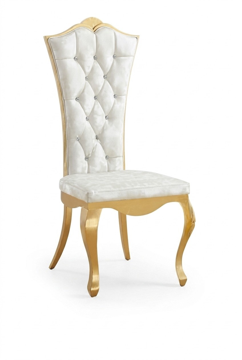 Luxury Chairs Design Furniture Dining Room Stainless Steel White Stainless Steel Metal