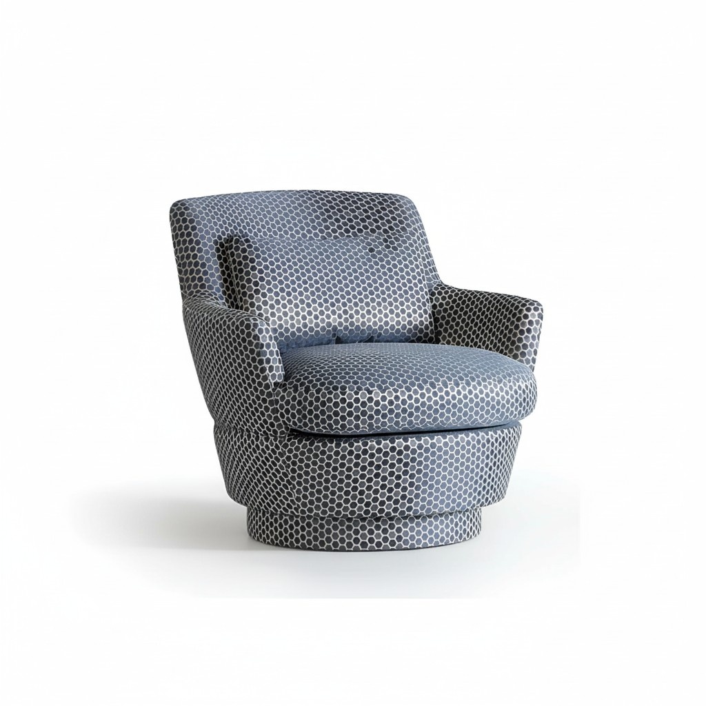 Luxury Armchair Design Furniture Wood with Textile Single Seater Couch Lounge Club