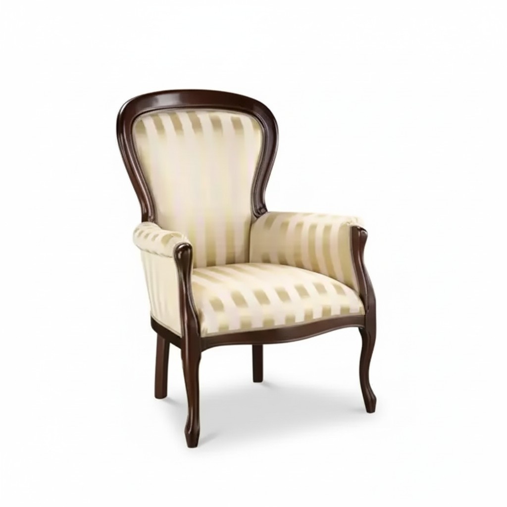 Luxury Armchair Living Room Textile Armchair Classic Design Upholstery