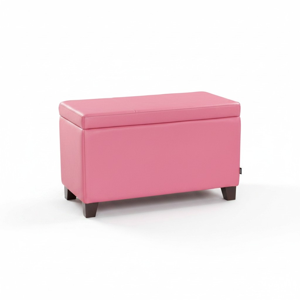 Luxury stool upholstered stool modern designer living room leather stool pink