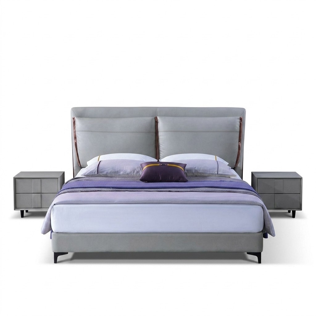 Luxury bedroom bed nightstand 3 piece set design beds side tables new