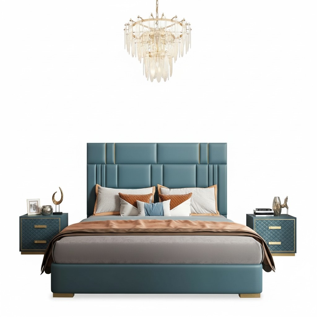 Luxury Bedroom Bed Design Upholstered Double Hotel Beds Furniture 180x200