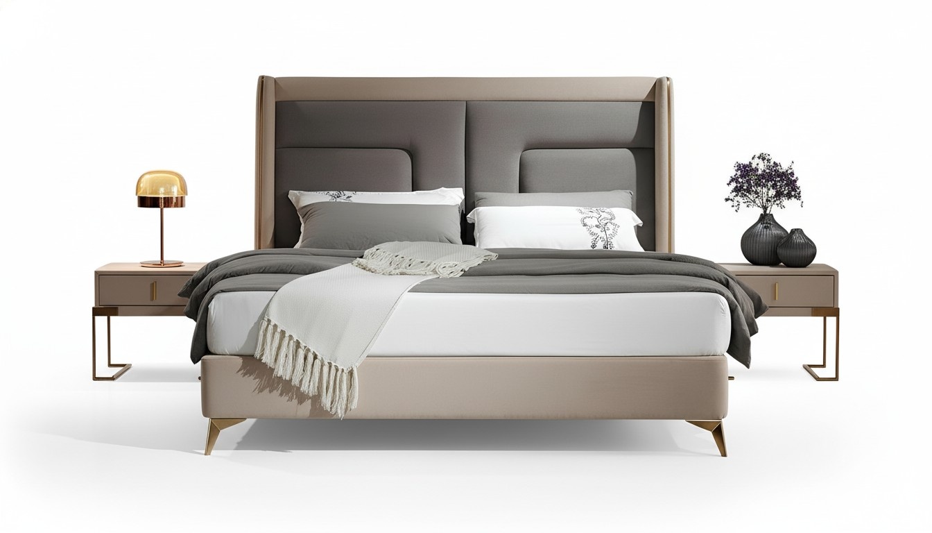 Luxury bedroom bed design upholstery beds furniture sleep hotel double 180x200