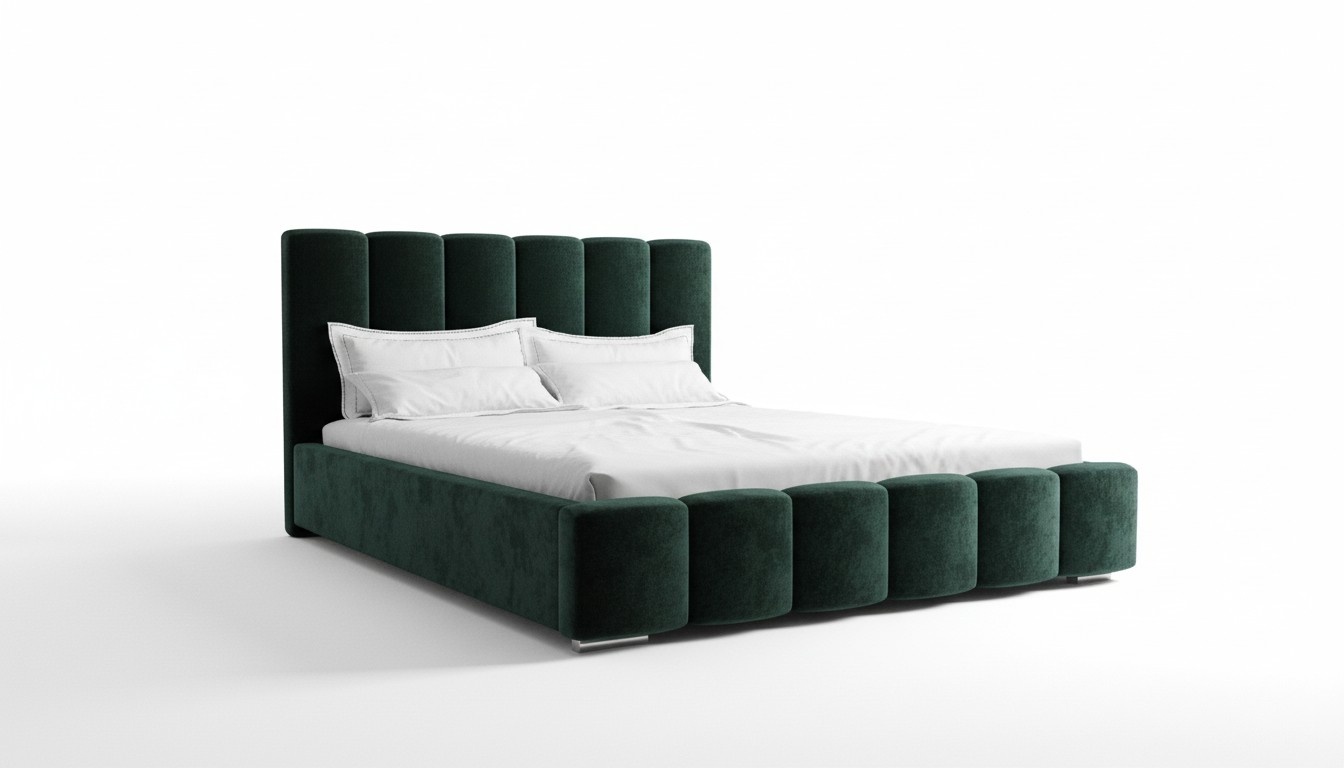 Luxury bedroom bed upholstery design luxury green double hotel beds new