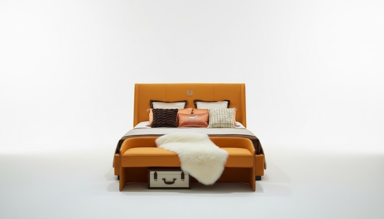 Luxury Bedroom Furniture Bed 2x Bedside Table Set Beds Hotel Furniture 3pcs Living