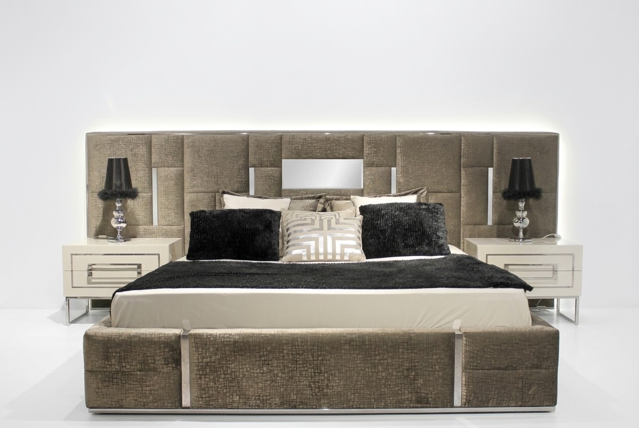 Luxury bedroom furniture Complete furniture 3-piece double bed 2x bedside tables