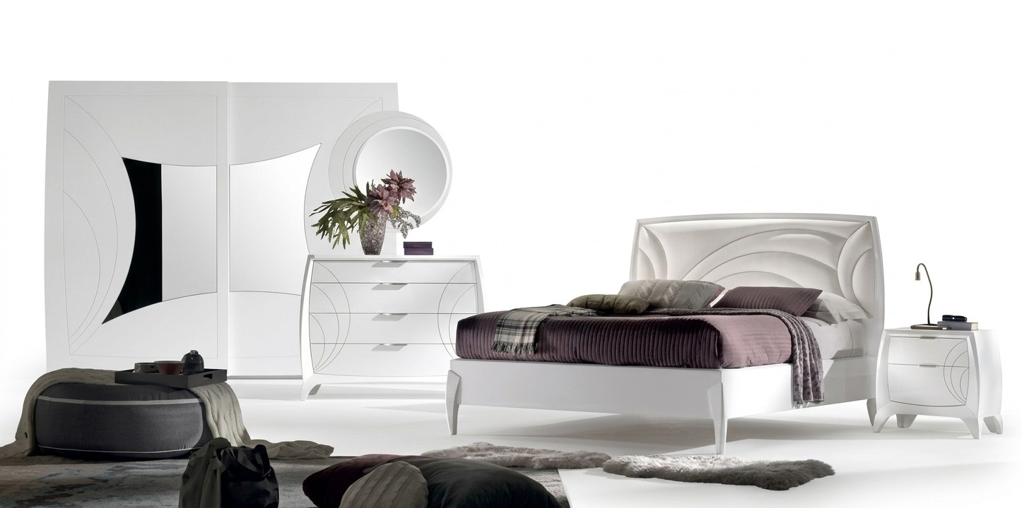 Luxury Bedroom Sets Bed 2x Bedside Tables Design Dresser Furniture 6pcs