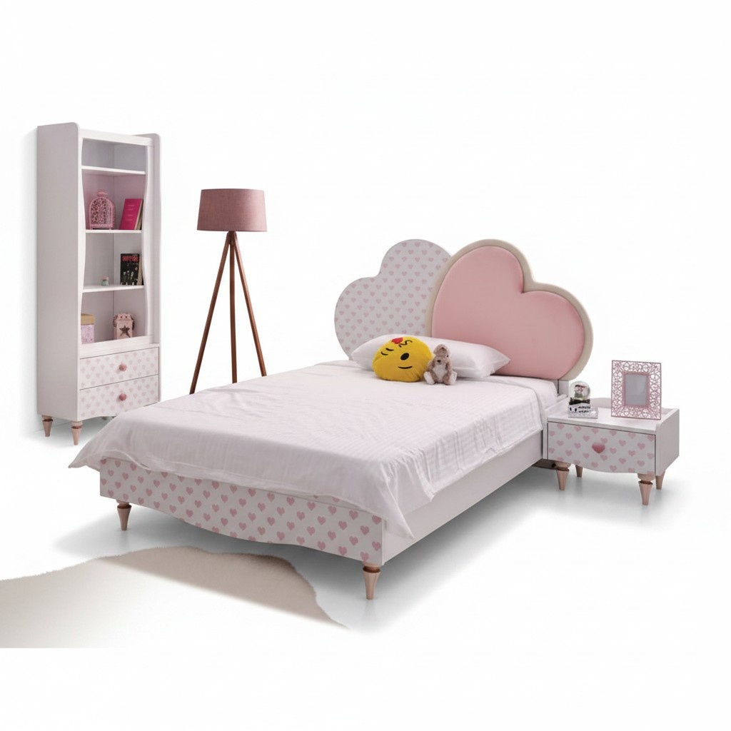 Luxury beds children\'s bed children\'s room bed children\'s bed furniture wood white new
